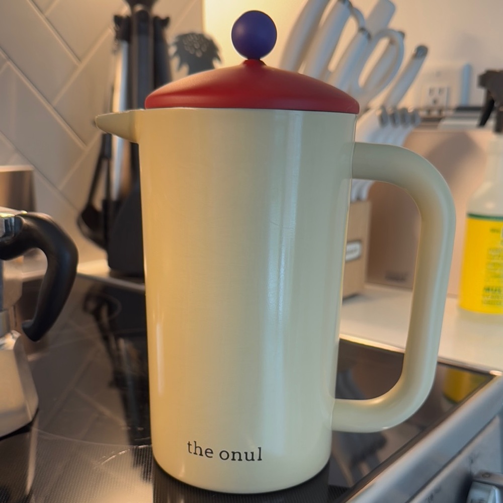 Cream French Press Coffee Maker